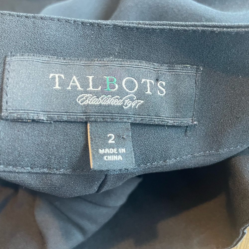 Talbots Black Silk Flower Skirt Whimsical Romantic Boho Size 2 - Picture 3 of 7